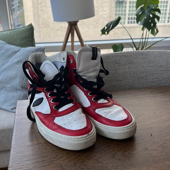 Ba&sh high top sneakers in leather - Picture 1 of 4